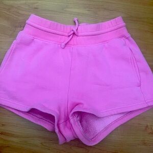 tna pink sweat shorts